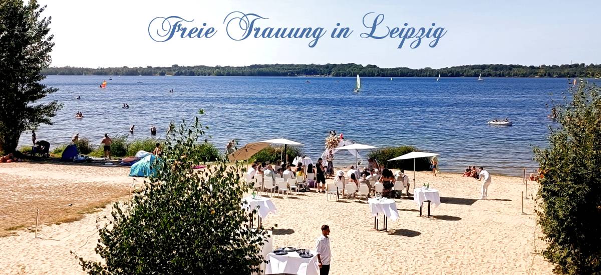 Freie Trauung am Strand Cospudener See in Leipzig